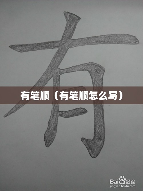 有笔顺（有笔顺怎么写）