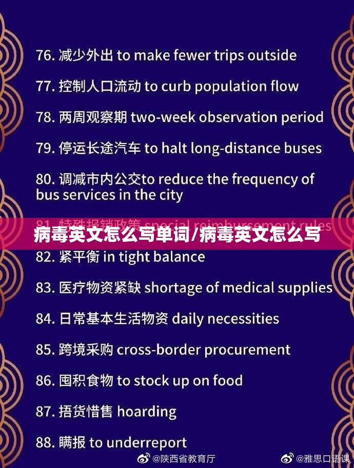 病毒英文怎么写单词/病毒英文怎么写