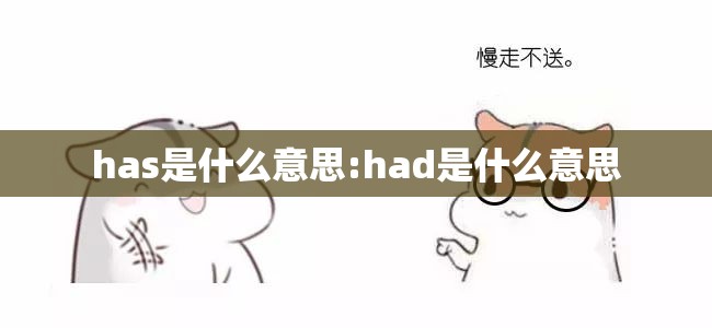 has是什么意思:had是什么意思