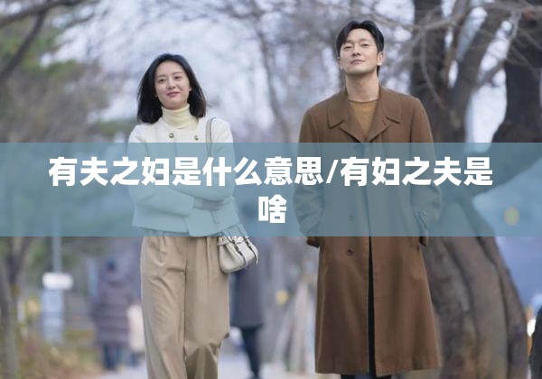 有夫之妇是什么意思/有妇之夫是啥