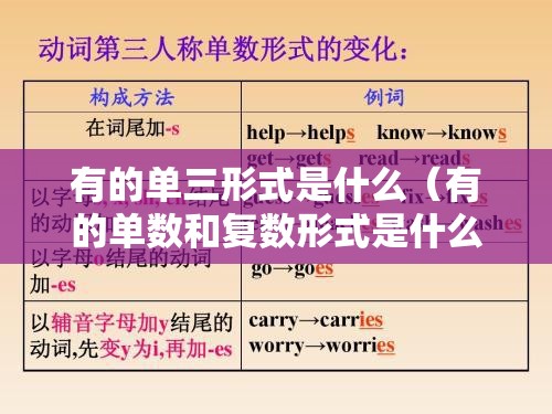 有的单三形式是什么（有的单数和复数形式是什么）