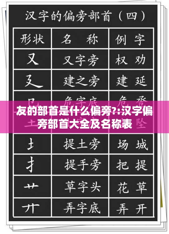 友的部首是什么偏旁?:汉字偏旁部首大全及名称表