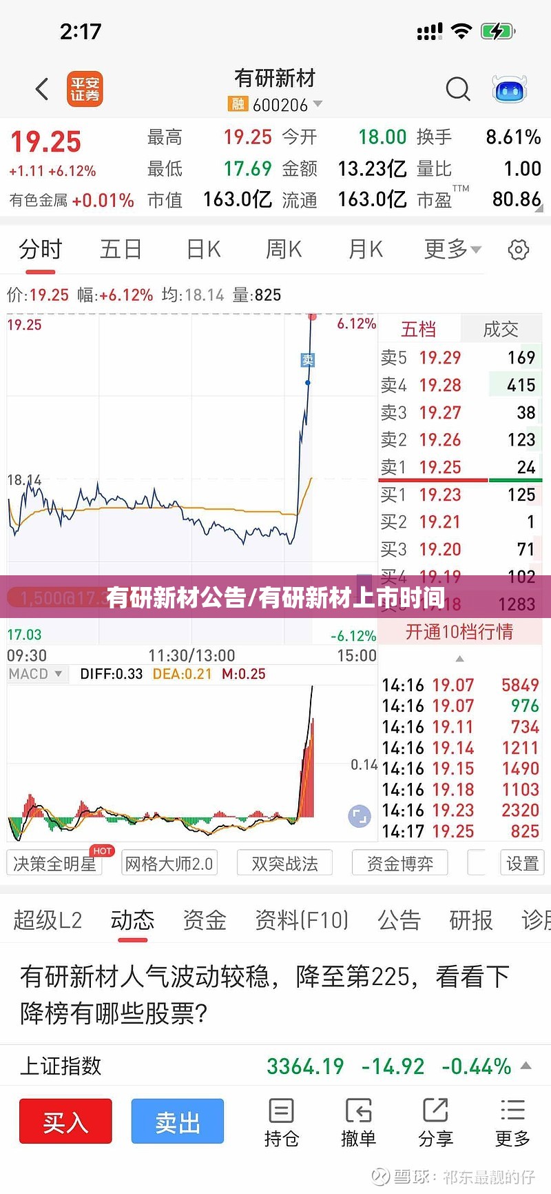有研新材公告/有研新材上市时间