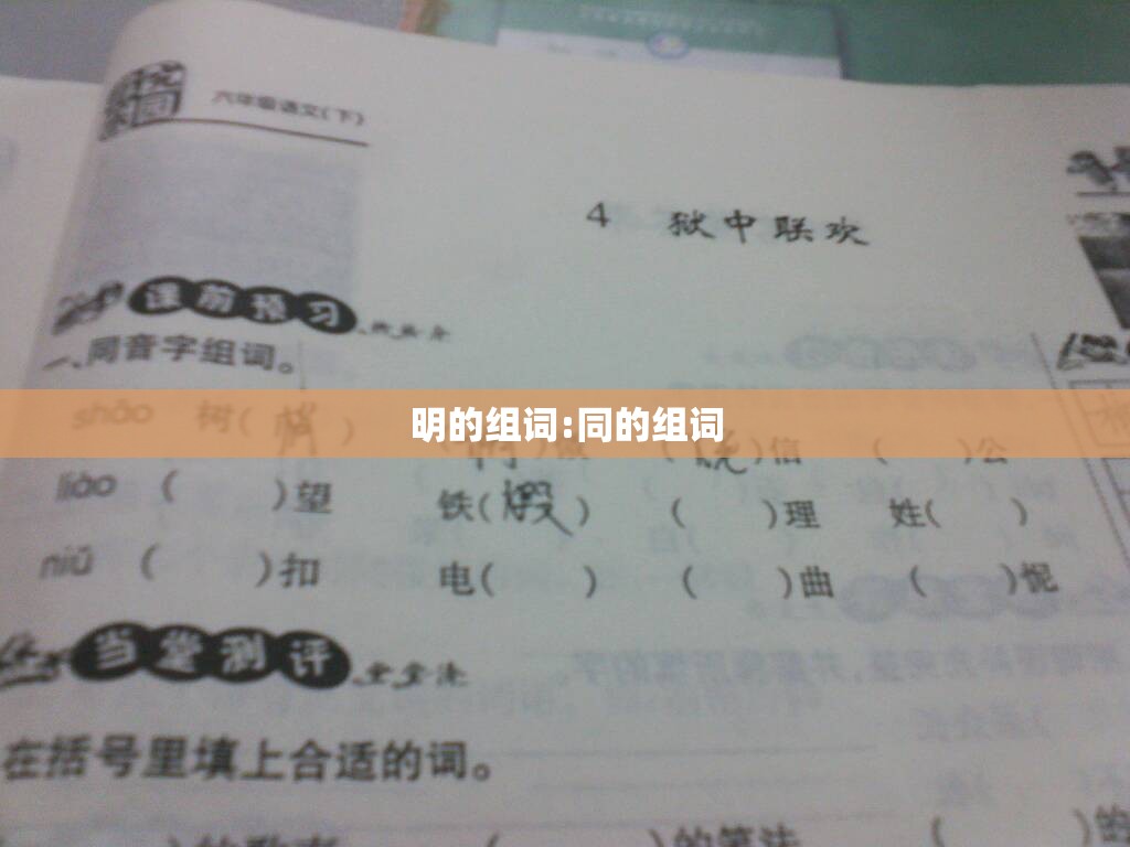 明的组词:同的组词