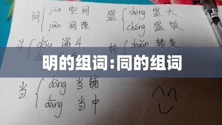 明的组词:同的组词