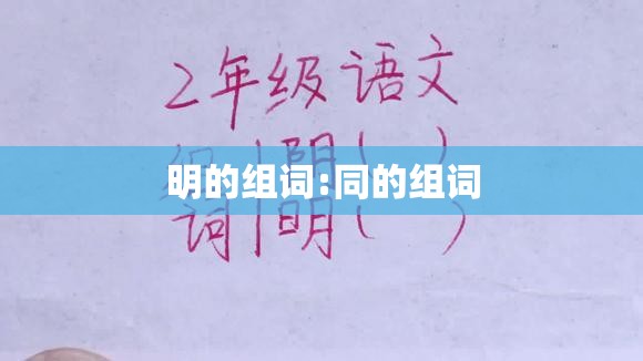 明的组词:同的组词
