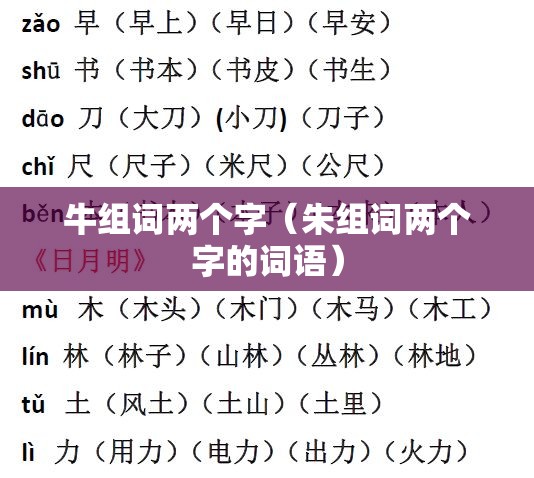 牛组词两个字（朱组词两个字的词语）
