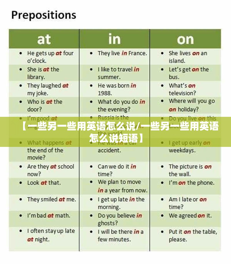 【一些另一些用英语怎么说/一些另一些用英语怎么说短语】