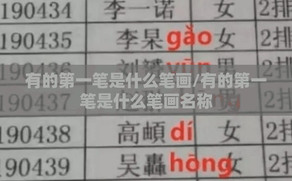 有的第一笔是什么笔画/有的第一笔是什么笔画名称