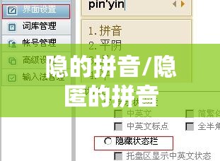 隐的拼音/隐匿的拼音