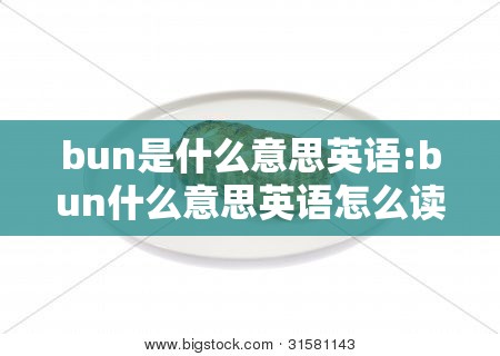 bun是什么意思英语:bun什么意思英语怎么读