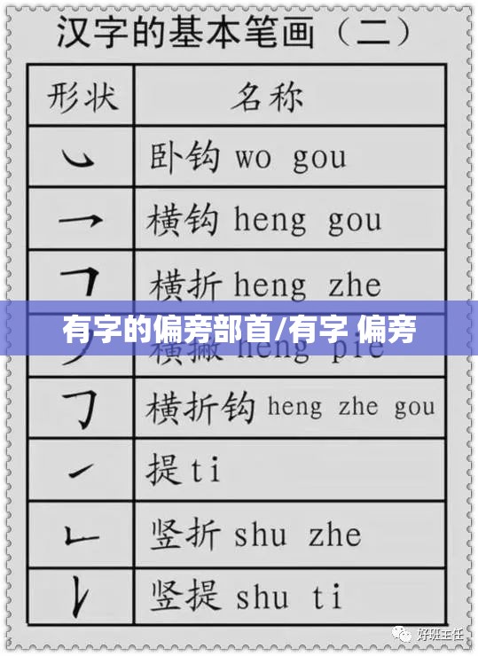 有字的偏旁部首/有字 偏旁