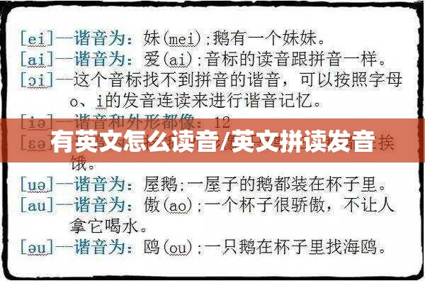 有英文怎么读音/英文拼读发音