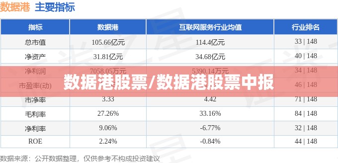数据港股票/数据港股票中报
