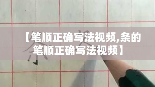 【笔顺正确写法视频,条的笔顺正确写法视频】