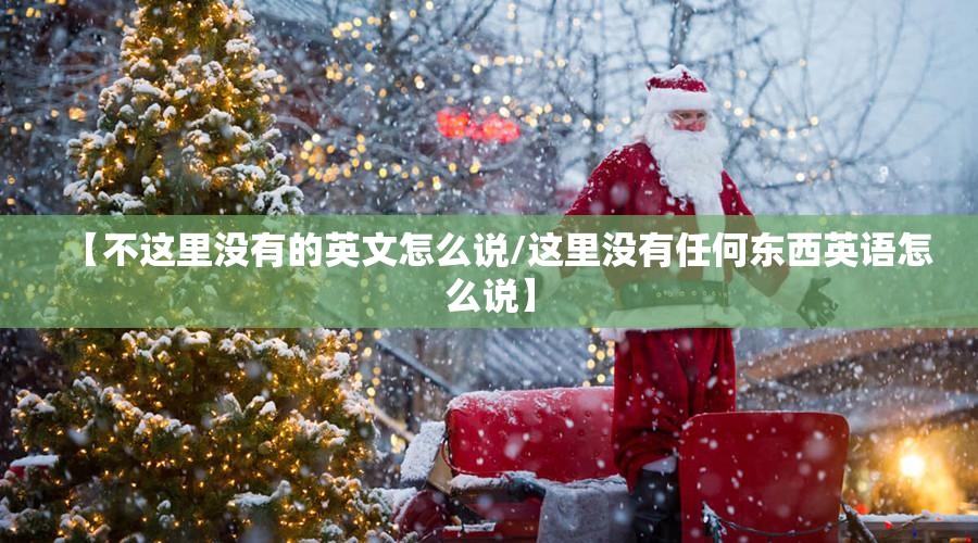 【不这里没有的英文怎么说/这里没有任何东西英语怎么说】