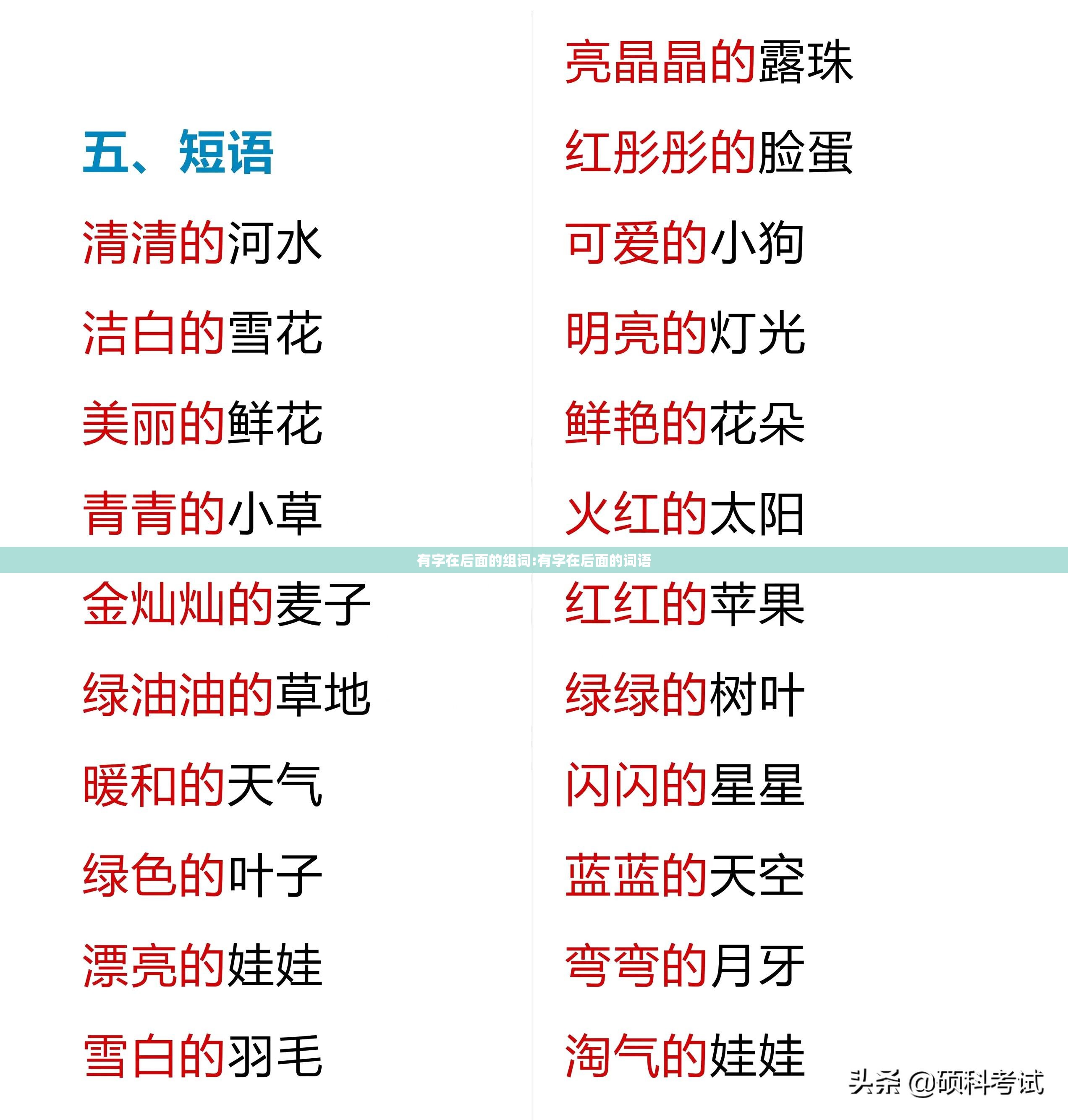 有字在后面的组词:有字在后面的词语