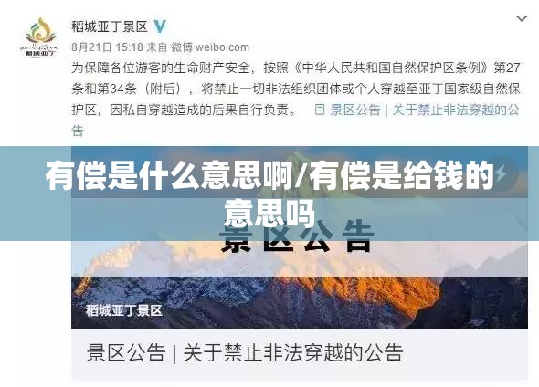 有偿是什么意思啊/有偿是给钱的意思吗