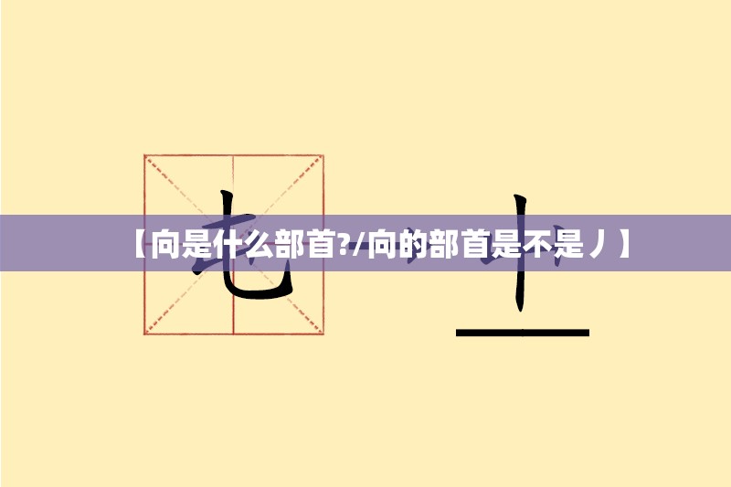 【向是什么部首?/向的部首是不是丿】