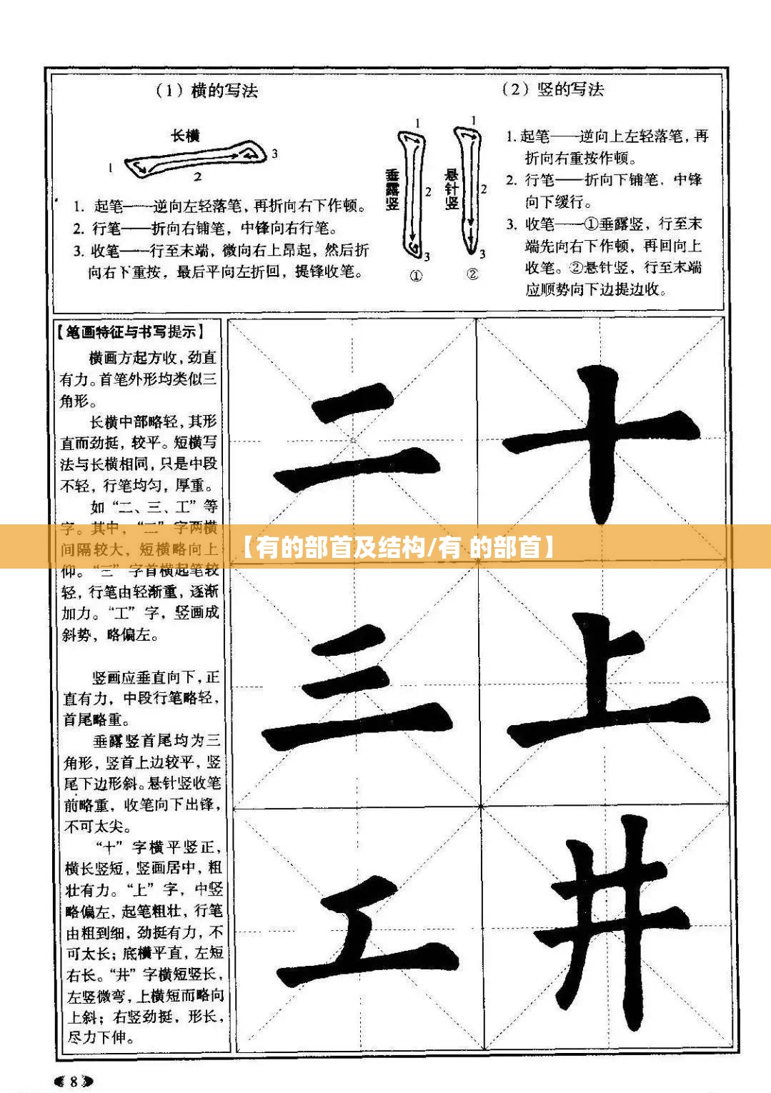 【有的部首及结构/有 的部首】