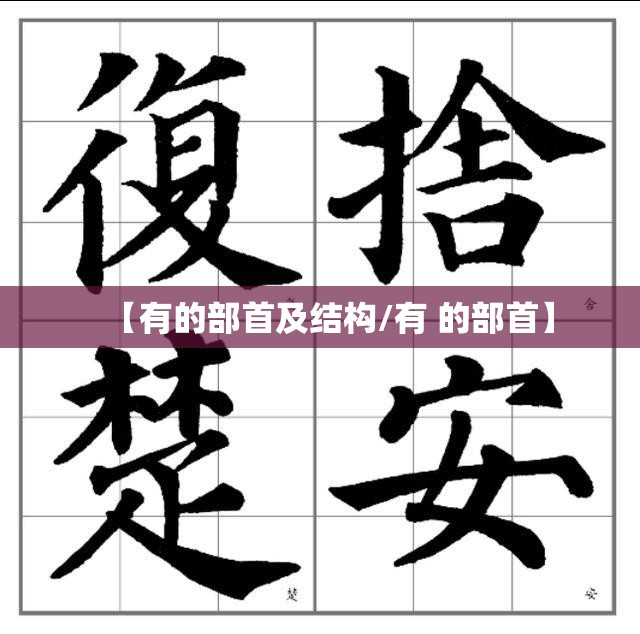 【有的部首及结构/有 的部首】