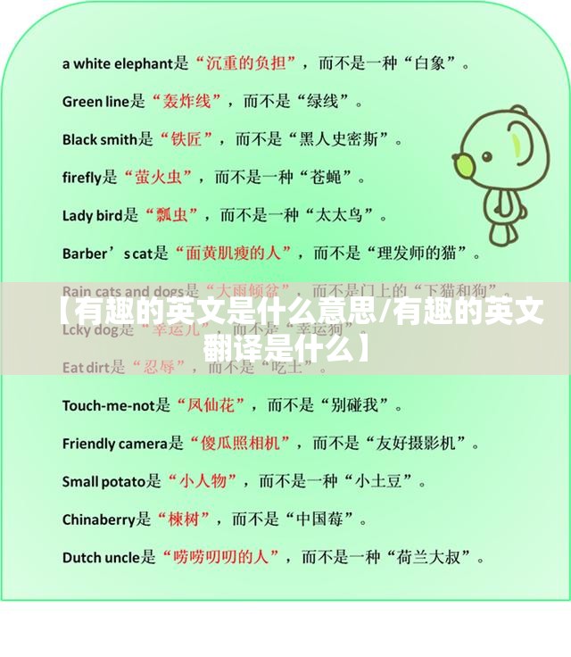【有趣的英文是什么意思/有趣的英文翻译是什么】