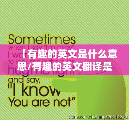 【有趣的英文是什么意思/有趣的英文翻译是什么】