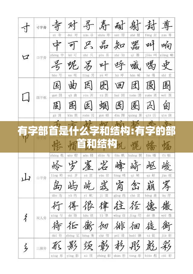 有字部首是什么字和结构:有字的部首和结构