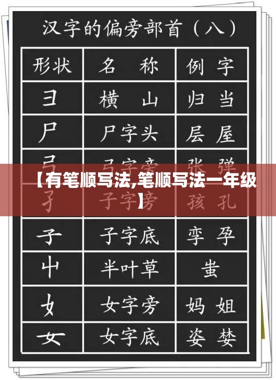 【有笔顺写法,笔顺写法一年级】