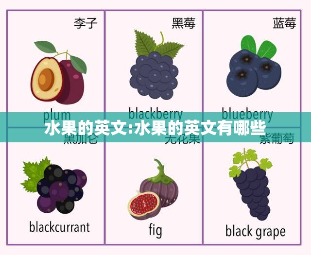 水果的英文:水果的英文有哪些