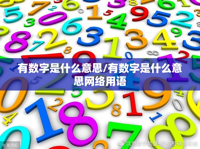 有数字是什么意思/有数字是什么意思网络用语