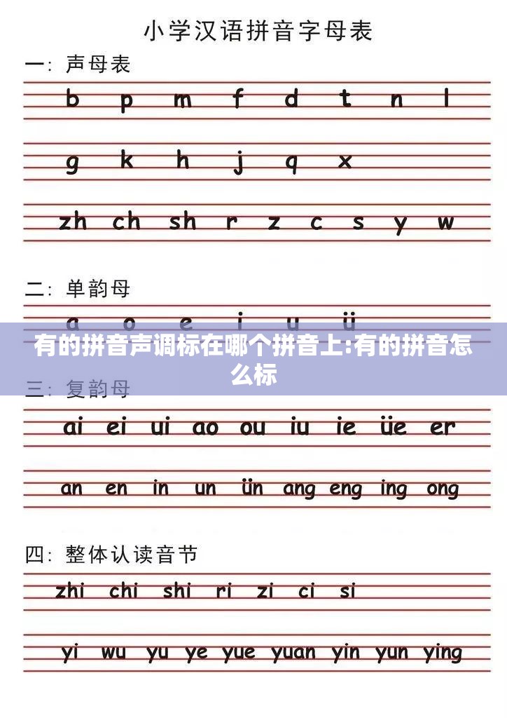 有的拼音声调标在哪个拼音上:有的拼音怎么标