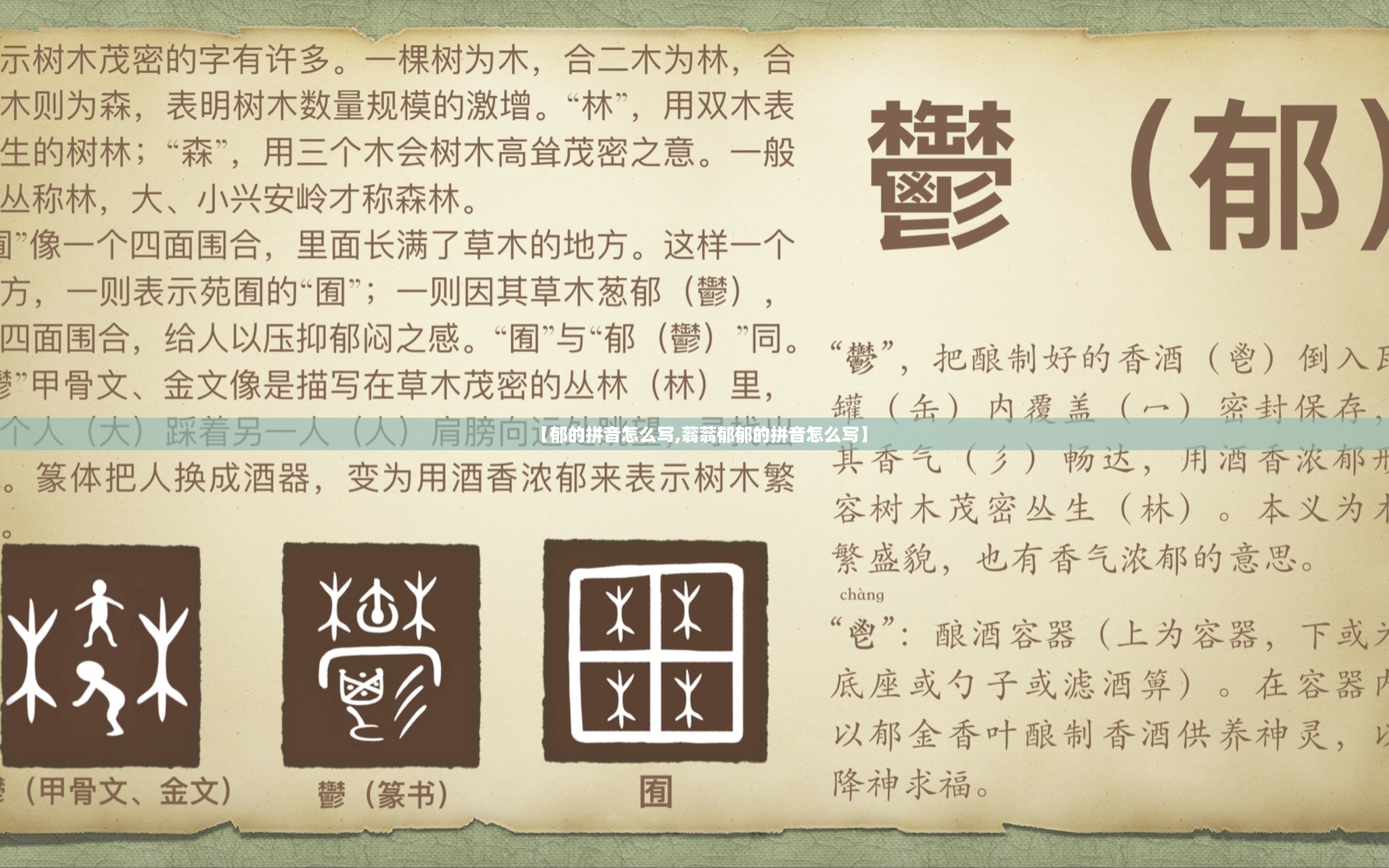 【郁的拼音怎么写,蓊蓊郁郁的拼音怎么写】