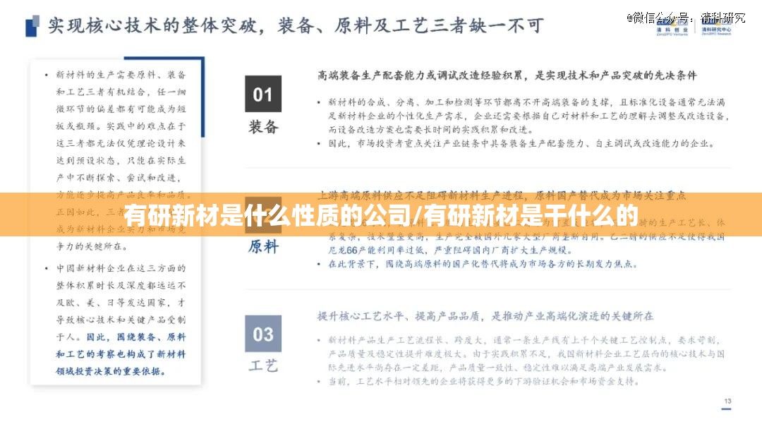 有研新材是什么性质的公司/有研新材是干什么的