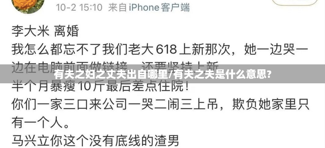 有夫之妇之丈夫出自哪里/有夫之夫是什么意思?