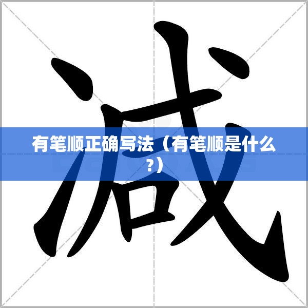 有笔顺正确写法（有笔顺是什么?）