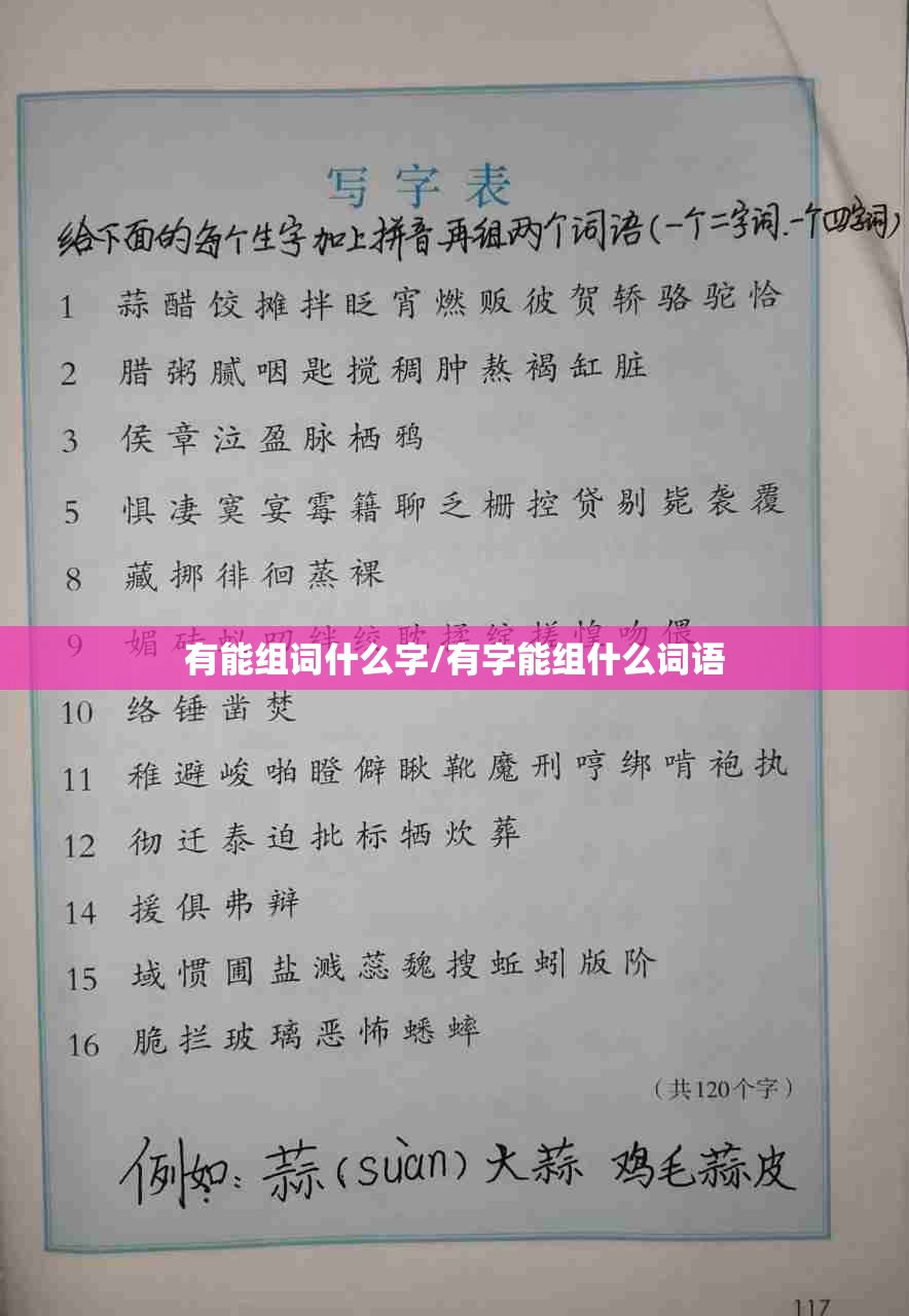 有能组词什么字/有字能组什么词语