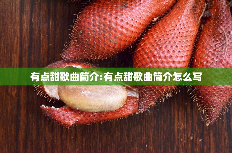 有点甜歌曲简介:有点甜歌曲简介怎么写