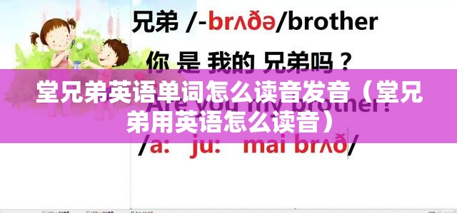 堂兄弟英语单词怎么读音发音（堂兄弟用英语怎么读音）