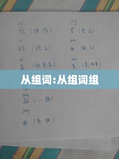 从组词:从组词组