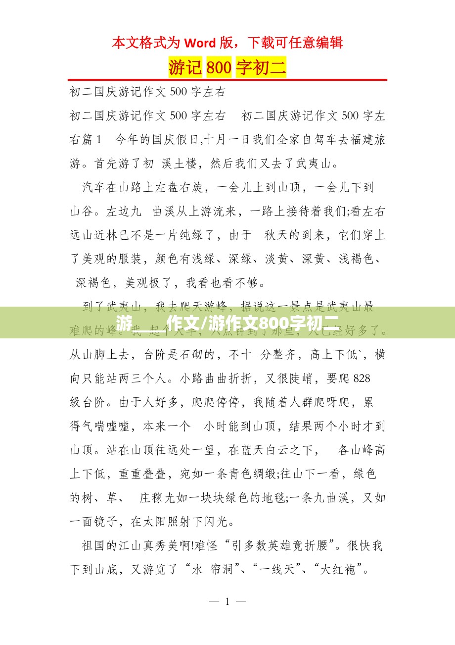 游____作文/游作文800字初二