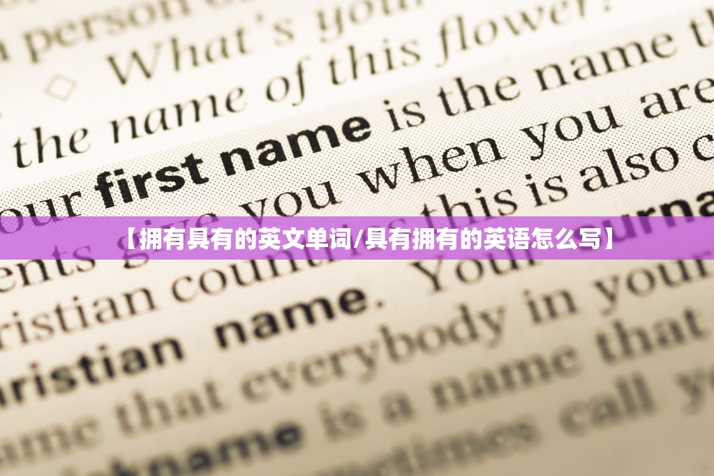 【拥有具有的英文单词/具有拥有的英语怎么写】