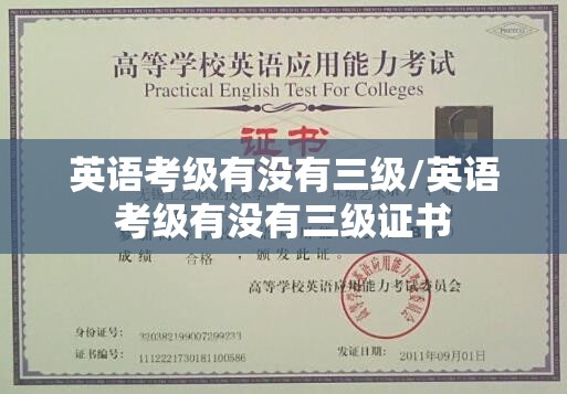 英语考级有没有三级/英语考级有没有三级证书