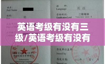英语考级有没有三级/英语考级有没有三级证书