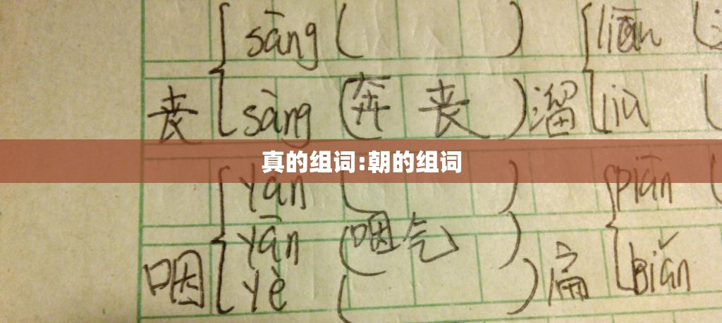 真的组词:朝的组词