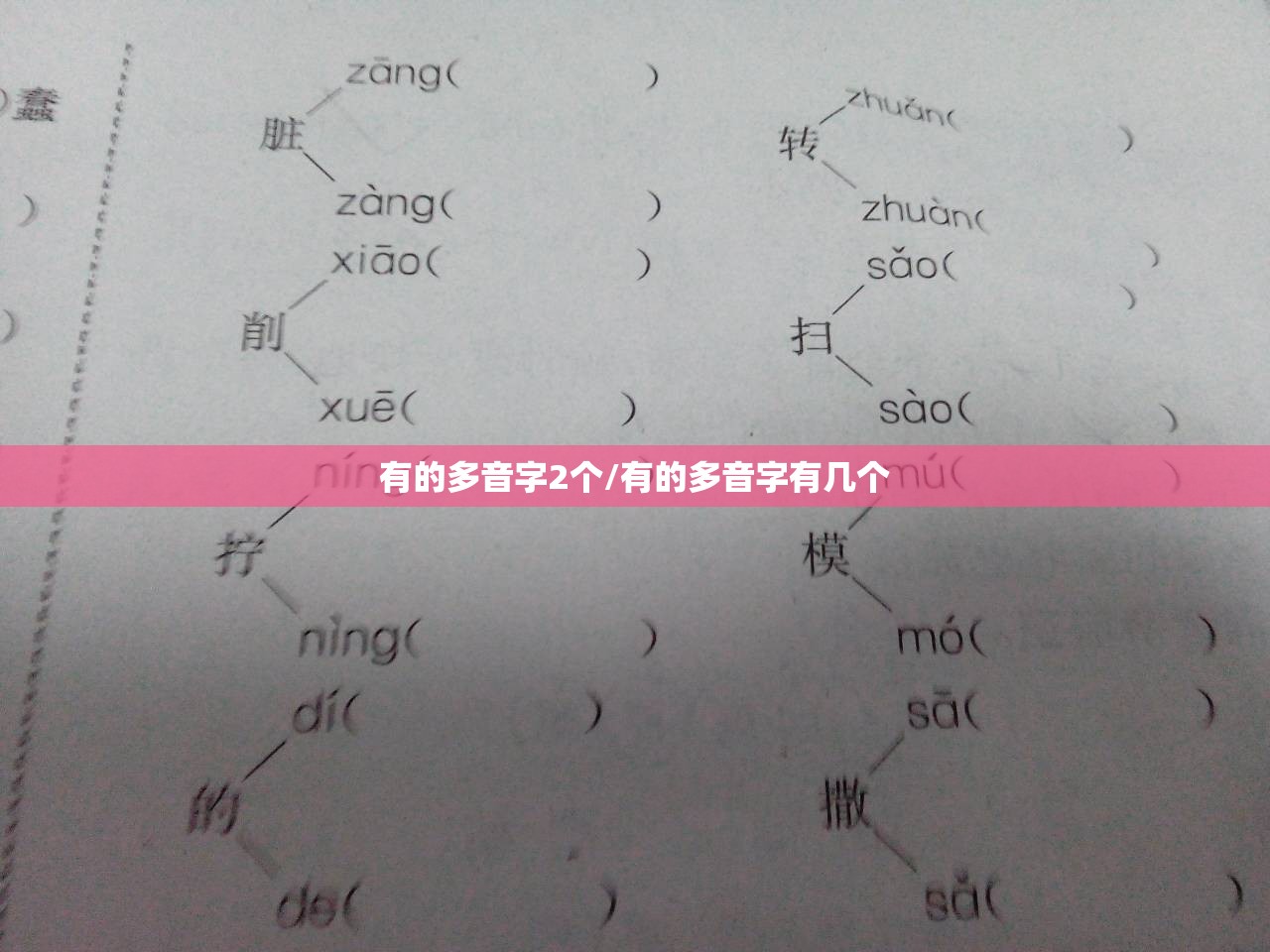 有的多音字2个/有的多音字有几个