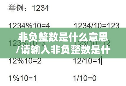 非负整数是什么意思/请输入非负整数是什么意思