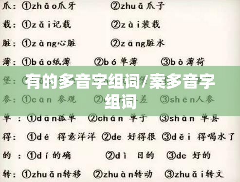 有的多音字组词/案多音字组词