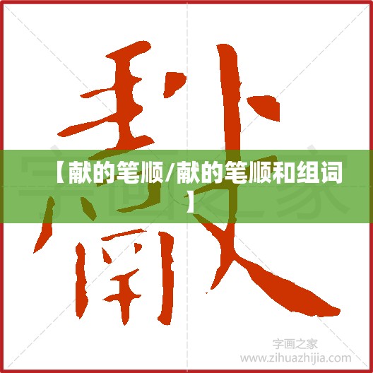 【献的笔顺/献的笔顺和组词】