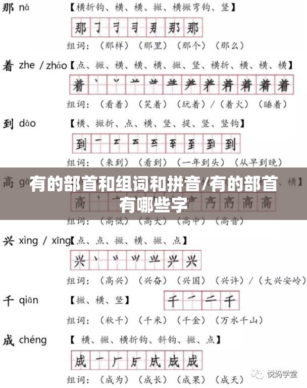 有的部首和组词和拼音/有的部首有哪些字